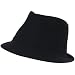 New Cotton Structured Gold Lining Fedora Trilby Gangster Hats Solid Black