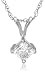 10k Choice of White or Yellow Gold Princess Cut Diamond Solitaire Pendant (1/2 ct, J-K Color, I2-I3 Clarity)