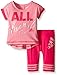 adidas Baby Girls' Short Sleeve Tee and Capri Set, Pink, 24 Months