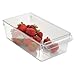 iDesign Linus Plastic Fridge and Freezer Storage Organizer Bin with Handle, Clear Container for Food, Drinks, Produce Organization, BPA-Free , 11.5