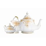Royal Albert Old Country Roses Gold Fluted 3-Piece Tea Set