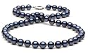 Black Akoya Pearl Necklace: 6.5mm, 18" AA+