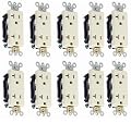 Altus 15 Amp Ivory Decorator Duplex Receptacle, 10-Pack