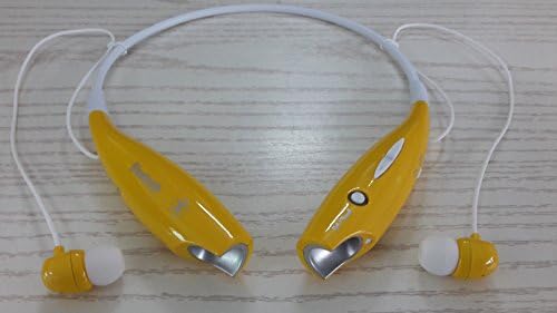 SoundBEATS Universal Hv-800 Wireless Music A2dp Stereo Bluetooth Headset Universal Vibration Neckband Style Headset Earphone Headphone for Cellphones Such As Iphone, Nokia, Htc, Samsung, Lg, Moto, Pc, Ipad, PSP and so on & Enabled Bluetooth (yellow, HBS-800)