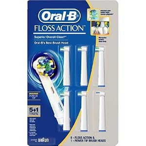 Oral-B Floss Action Replacement Electric Toothbrush Heads - 6 pk.