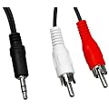 mumbi 3,5mm Klinke Stecker auf 2x Stereo Cinch Stecker - Audio Klinkenstecker 3.5 mm auf Cinch 5,0m - 5 Meter
