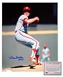 Steve Carlton Philadelphia Phillies MLB Hand Signed 16x20 Photograph Pitching with HOF 94 Inscriptio
