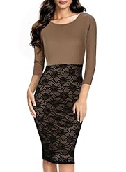 Lace Colorblocking Zig Zag Evening Dress 