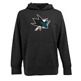 NHL San Jose Sharks Signature Hood Long Sleeve Hooded Fleece, Black, Large