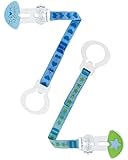 MAM I Love Mommy Double Pacifier Clip, Boy