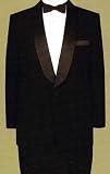 Single BreastSolid1 ButtonShawl Black Tuxedo Suit