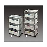 エスコ ５１０ｘ３７０ｘ１０７０ｍｍ分別回収ボックス ４段 EA995C-15