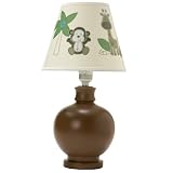 Crown Craft Organic Safari Lamp and Shade, Brown/Green
