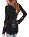 ZANZEA Women's Sexy Casual Lace V-Neck Button Long Sleeve T-Shirt Tops Blouse