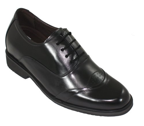 TOTO - T17111 - 2.8 Inches Taller - Height Increasing Elevator Shoes (Black Dress Shoes)