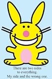 Happy Bunny -- Two Sides Standup Poster