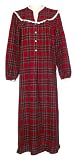 Apparel : Lanz of Salzlburg RED PLAID Womens Flannel Nightgown