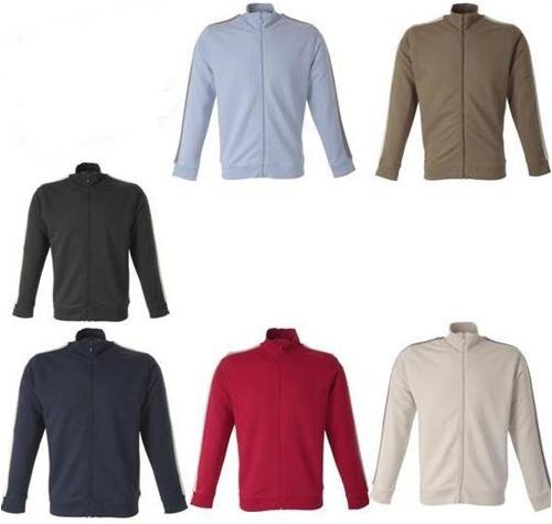 Sportjacke ( Trainingsjacke ) im Retro Look von Hanes in Bicolor mit Kontraststreifen S M L XL