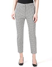 Dogtooth Print 7/8 Modern Slim Leg Trousers