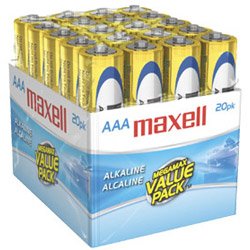 Maxell 723849 LR03 20MP AAA Cell 20 Pack Brick Battery