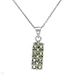 Necklace With 1.80ctw Precious Stones - Genuine Diamonds and Sapphires in 925 Sterling silver Length 18in