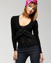 Chiffon Ruffled Cropped Cardigan