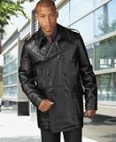 Sean John - Sean John Harlem Swag Leather Pea Coat
