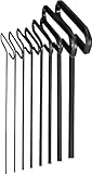 Eklind Tool 9in. Long Reach T-Handle Hex Keys Standard 8 Piece Set 33198