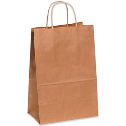BOXBGS104K - 10 x 5 x 13 Kraft Paper Shopping Bags