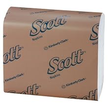 Kimberly-Clark Scott 98710 Tall Fold Dispenser Napkin, 13-1/2" Length x 7" Width, White (40 Packs of 250)