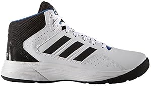 adidas Performance Men's Cloudfoam Ilation Mid Basketball Shoe,White/Black/Metallic Silver,9 M US