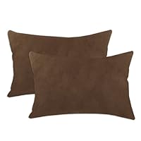 Chooty Victory Lane Chocolate Simply Soft 12-1/2 by 19-Inch KE Synthetic Down Like Fiber Pillow, Set of 2
