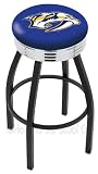 Nashville Predators 25 Inch Swivel Bar Stool with Chrome Ribbed Accent Ring