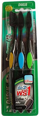 Darlie Slim Tip Soft Nano Charcoal Clean Toothbrush (pack of 3)