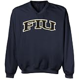 NCAA Florida International Golden Panthers Arch Applique Microfiber Windshirt - Navy Blue (Small)