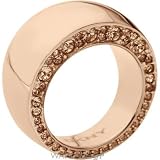 DKNY Essential Ladies Gold Plated and Crystal Ring