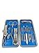 12 in 1 Blue Premium Quality Stainless Steel,Manicure Set,Manicure Kit,Grooming Kit,Grooming set,Pedicure Set,Pedicure Kit,Manicure Tools,Nail Cleaning Set,Nail Cleaning Kit,Tools