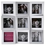 Kitchen & Housewares : Present Time  Photoframe Multiple Angle wood silver
