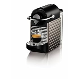 Nespresso by Krups XN300540 Pixie Coffee Machine, Titanium