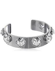 Juicy Couture Jewelry Silver Crystal Heart Bangle Bracelet