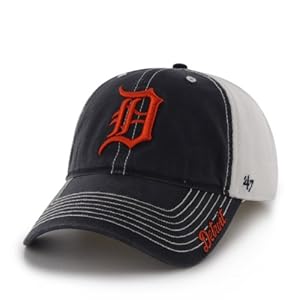 MLB Detroit Tigers '47 Brand Ripley Stretch Fit Cap (Navy, One Size)