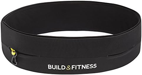 Best Running Belt &amp; Fitness Belt, Flip Waist Belt with Key Clip, Fits iPhone 6 plus, Unisex, Suitable for Gym Workouts, Exercise, Cycling, Walking, Jogging, Sport, Travel &amp; Outdoor Activities (Black)
