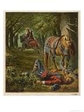 William Rufus is Killed Whether by Accident or Deliberately is Not Known by Sir Walter Tyrrel Giclee Poster Print by Joseph Kronheim, 18x24