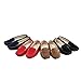 SUNROLAN Rebacca Women's Suede Leather Driving Moccasins Slip-On Penny Loafers Boat Shoes Flats