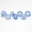 Ice (Light Blue) Polyhedral Precision-Edge 7-Dice Set, Hand-inked