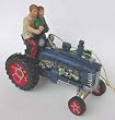 Tractor with Man and Boy Ornament