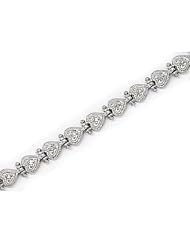 14kt Yellow Gold Diamond Heart Bracelet 0.20ct TW