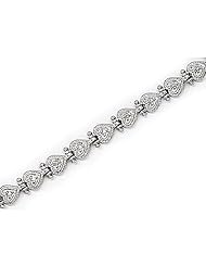 14kt Yellow Gold Diamond Heart Bracelet 0.20ct TW