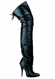 5 inch Heel Pig Leather Thigh High Boots Women's Size Shoe
