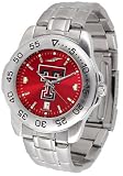 Texas Tech Sport Anonized Men's Steel Band Watch